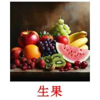 生果 Bildkarten für Kinder