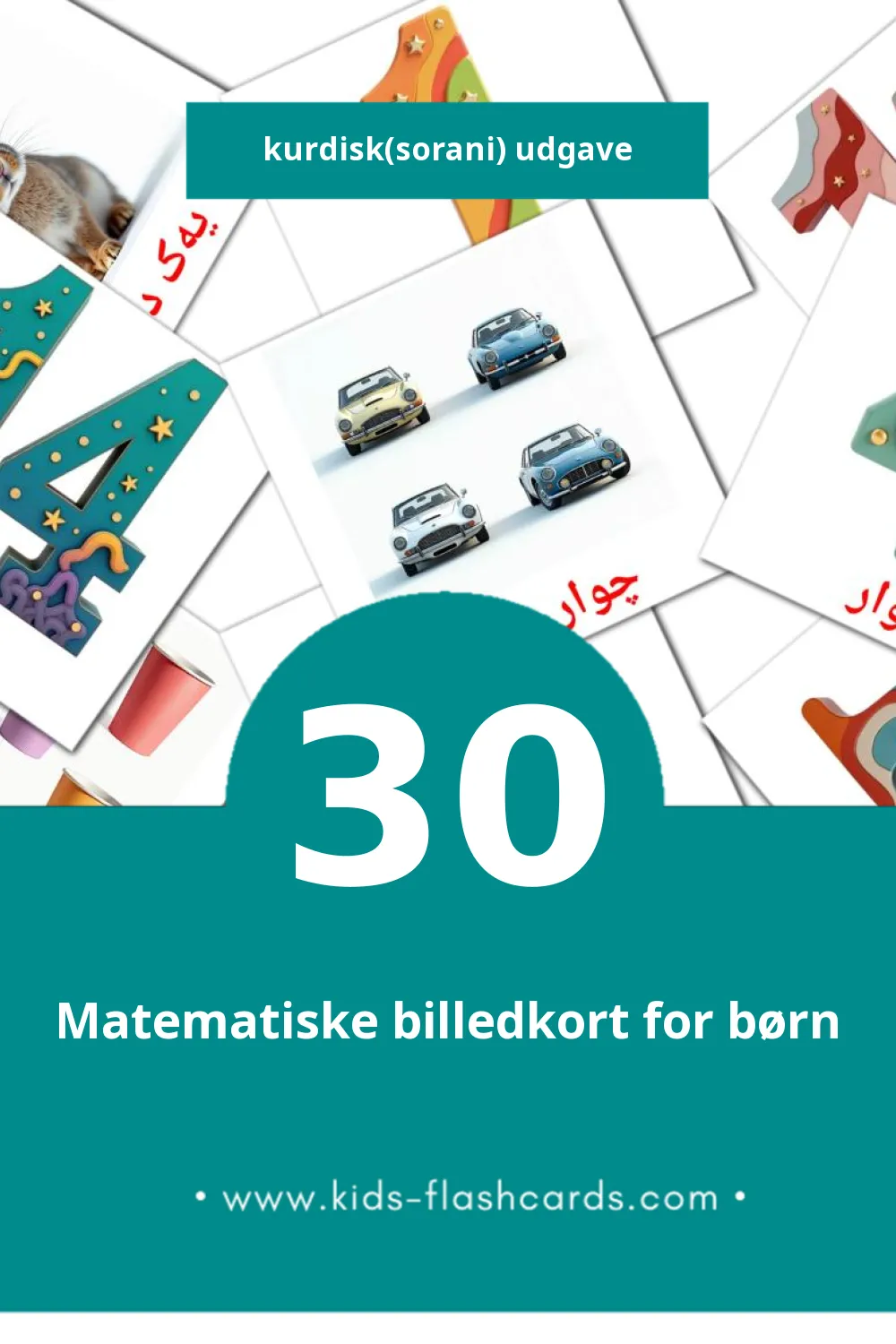 Visuelle بیرکاری bildekort for småbarn (30 kort på Kurdisk(sorani))