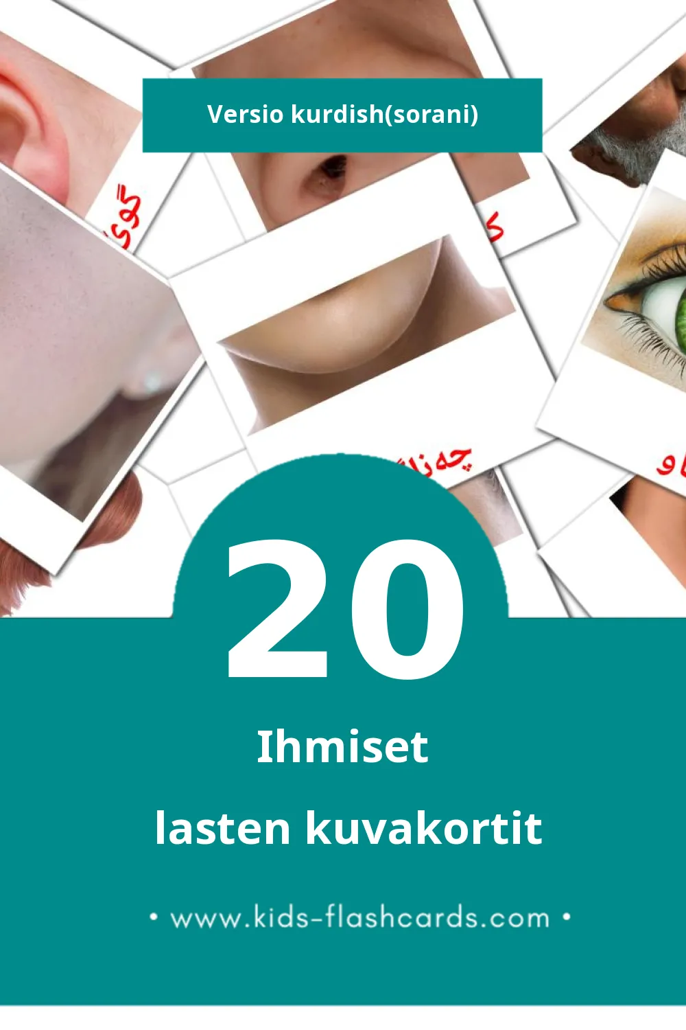 مرۆڤ lasten kuvakortit pikkulapsille (20 korttia Kurdishksi(sorani))