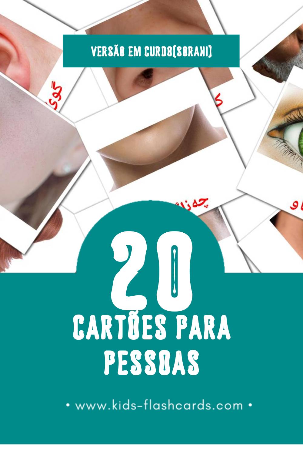 Flashcards de مرۆڤ Visuais para Toddlers (20 cartões em Curdo(sorani))