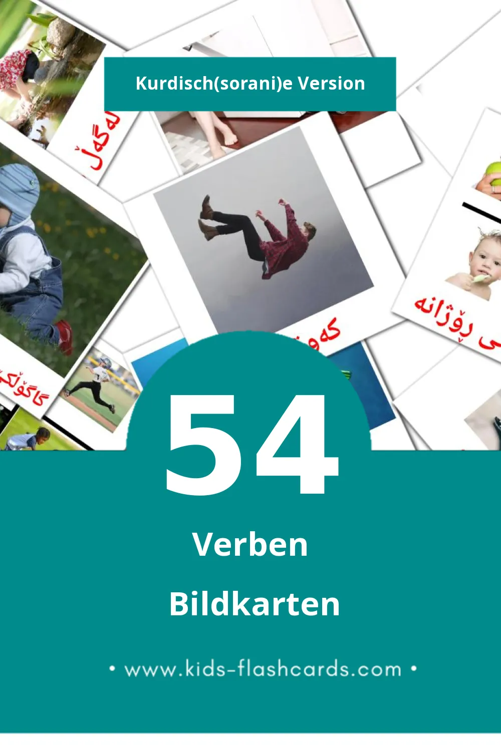 Visual کردارەکان Flashcards für Kleinkinder (54 Karten in Kurdisch(sorani))