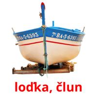 loďka, člun flashcards illustrate