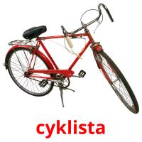 cyklista flashcards illustrate