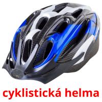 cyklistická helma flashcards illustrate