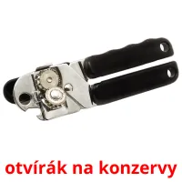 otvírák na konzervy Bildkarteikarten