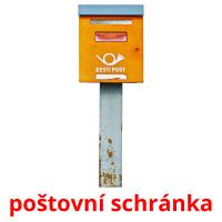 poštovní schránka flashcards illustrate