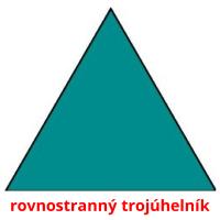 rovnostranný trojúhelník card for translate