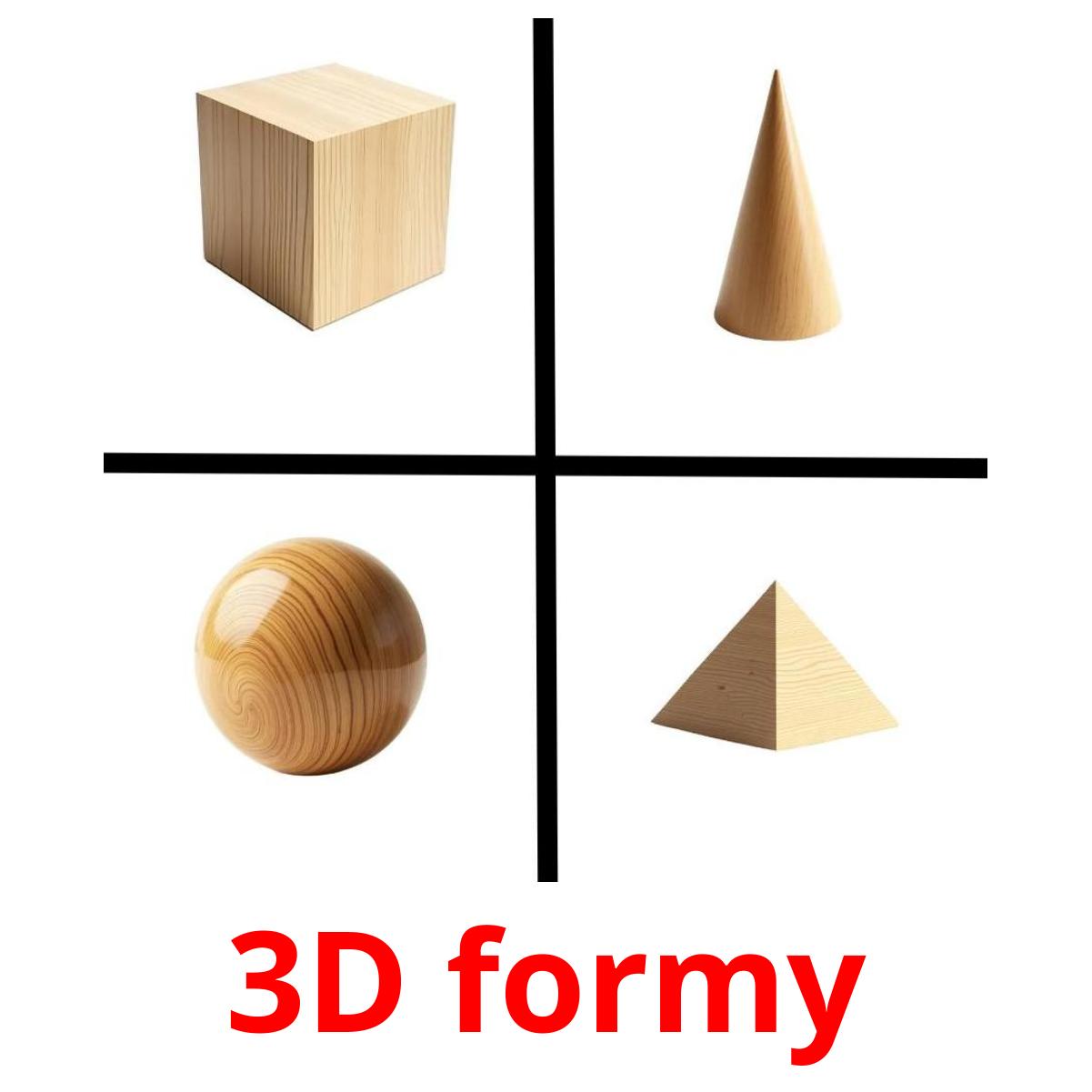 3D formy cartões com imagens