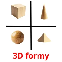 3D formy flashcards illustrate