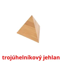 trojúhelníkový jehlan flashcards illustrate