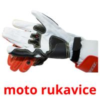 moto rukavice flashcards illustrate