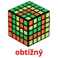 obtížný picture flashcards