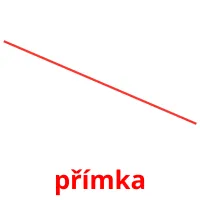 přímka flashcards illustrate