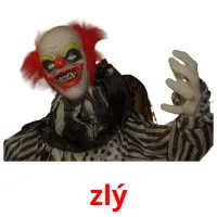 zlý flashcards illustrate