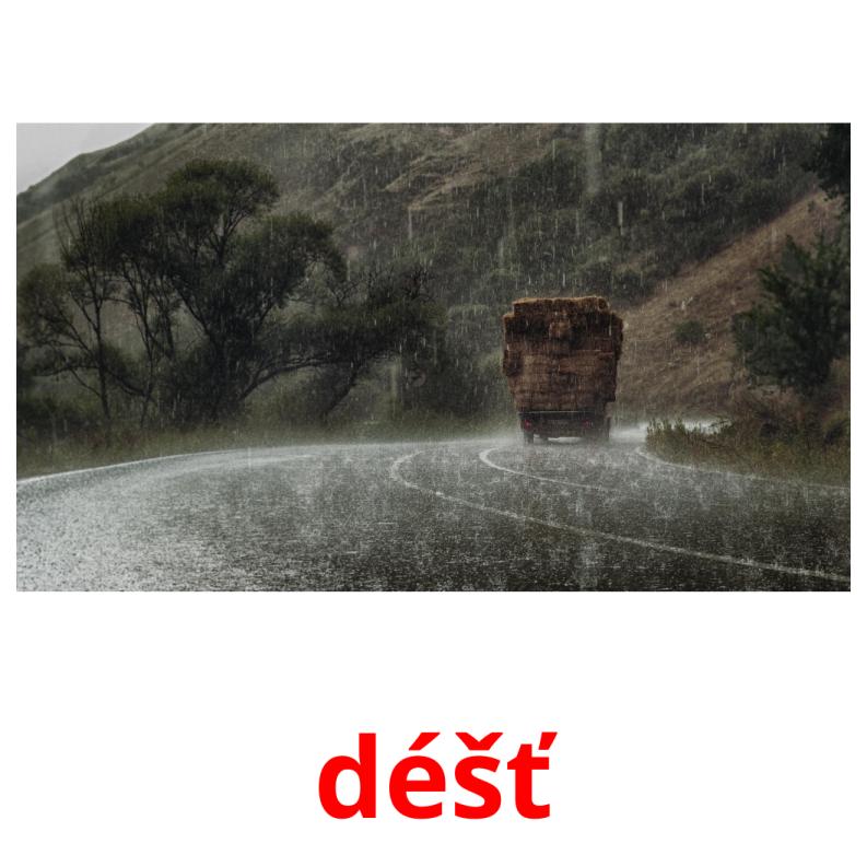 déšť picture flashcards