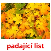 padající list Tarjetas didacticas