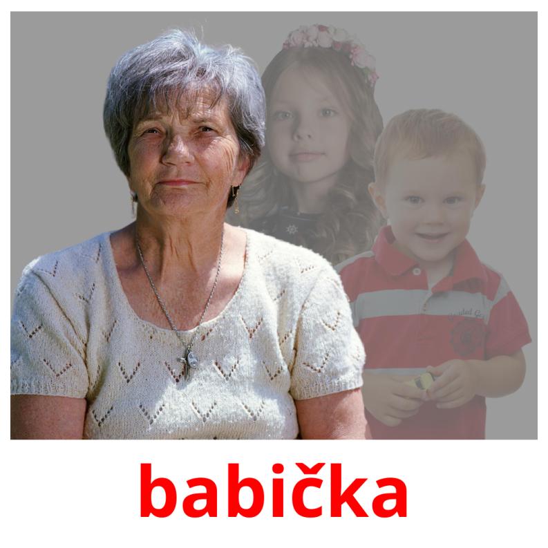 babička picture flashcards