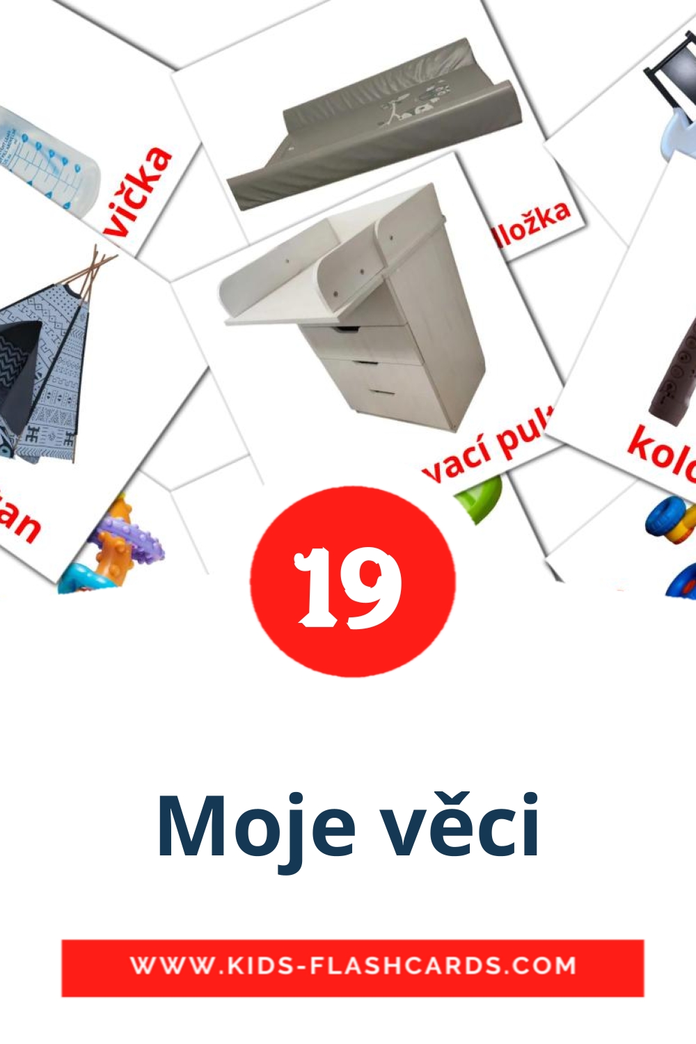 20 Moje věci Picture Cards for Kindergarden in czech