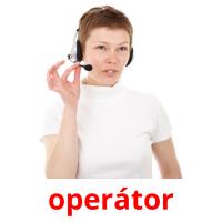 operátor picture flashcards