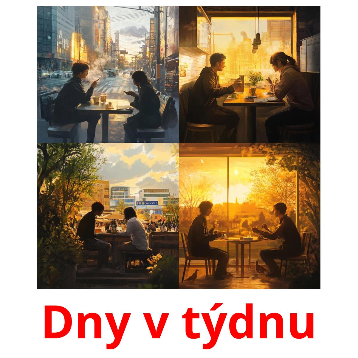 Dny v týdnu cartões com imagens