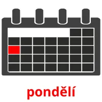 pondělí Tarjetas didacticas