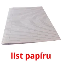 list papíru Tarjetas didacticas