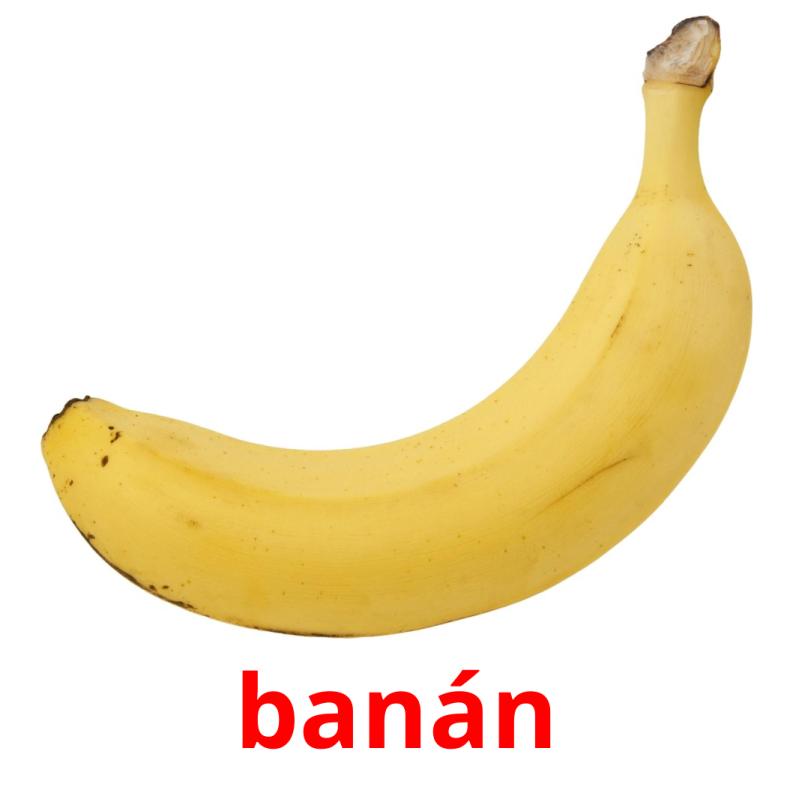 banán Tarjetas didacticas