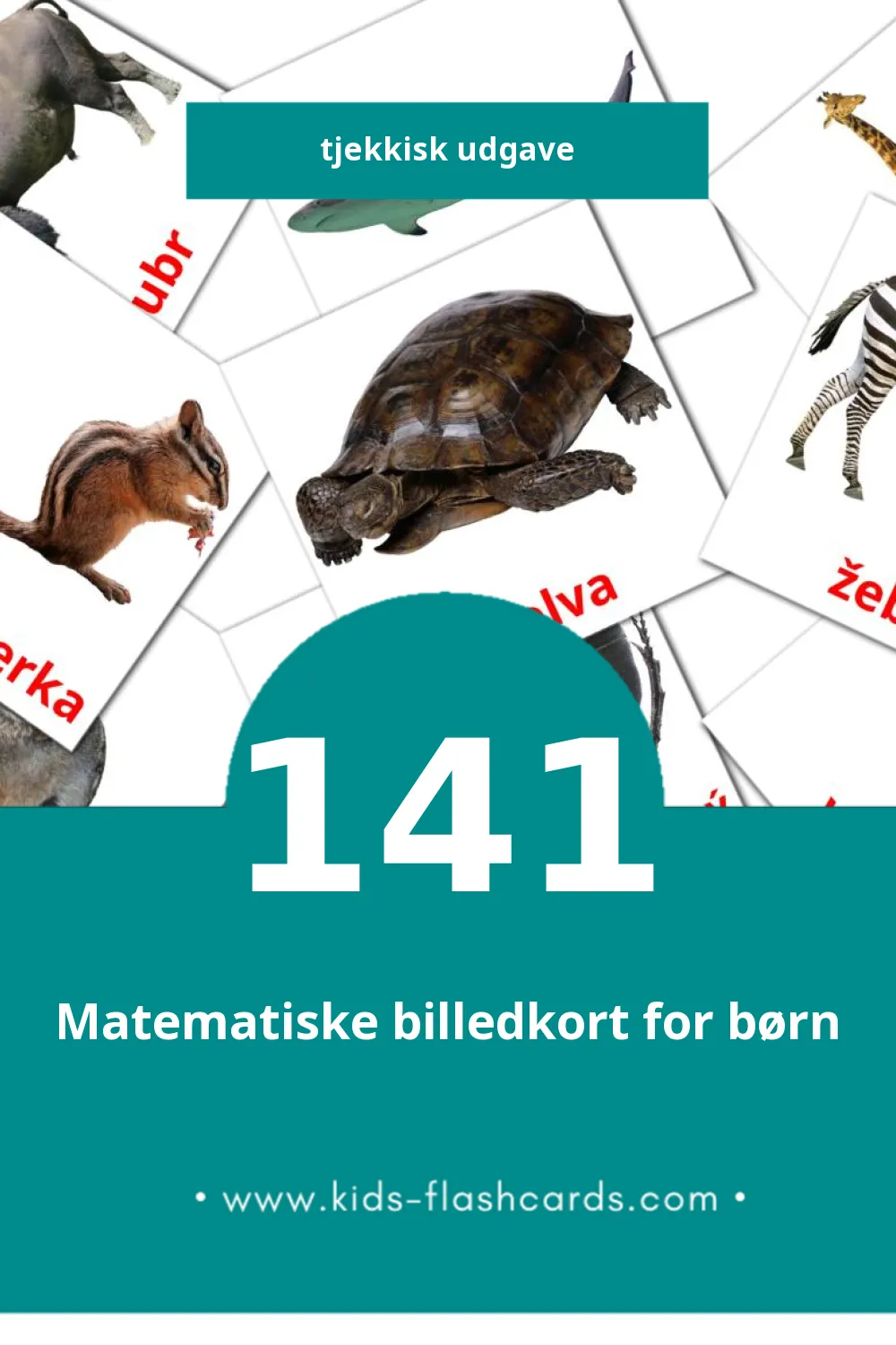Visuelle billedkort for børn om Zvířata til småbørn (141 kort på Tjekkisk)