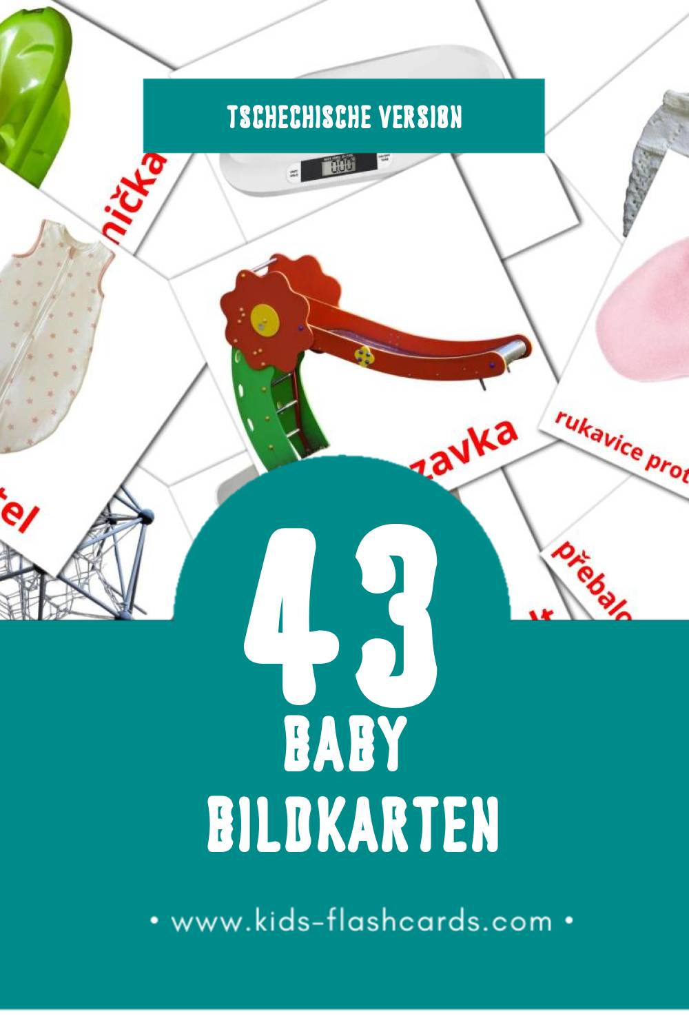 Visual Dítě Flashcards für Kleinkinder (43 Karten in Tschechisch)