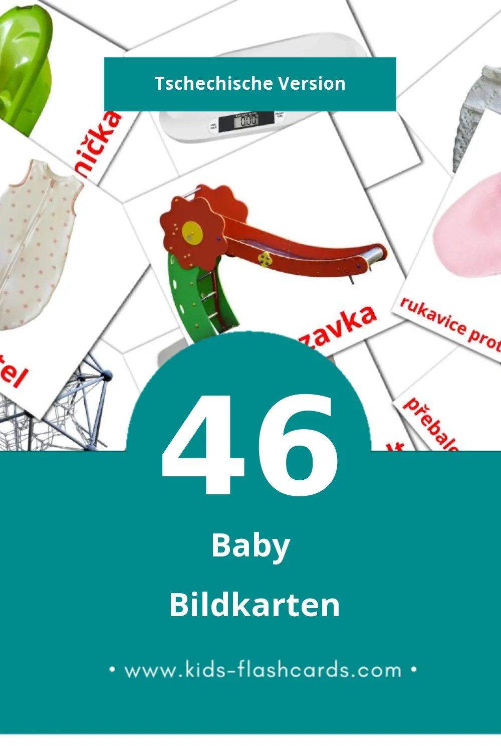 Visual Dítě Flashcards für Kleinkinder (46 Karten in Tschechisch)