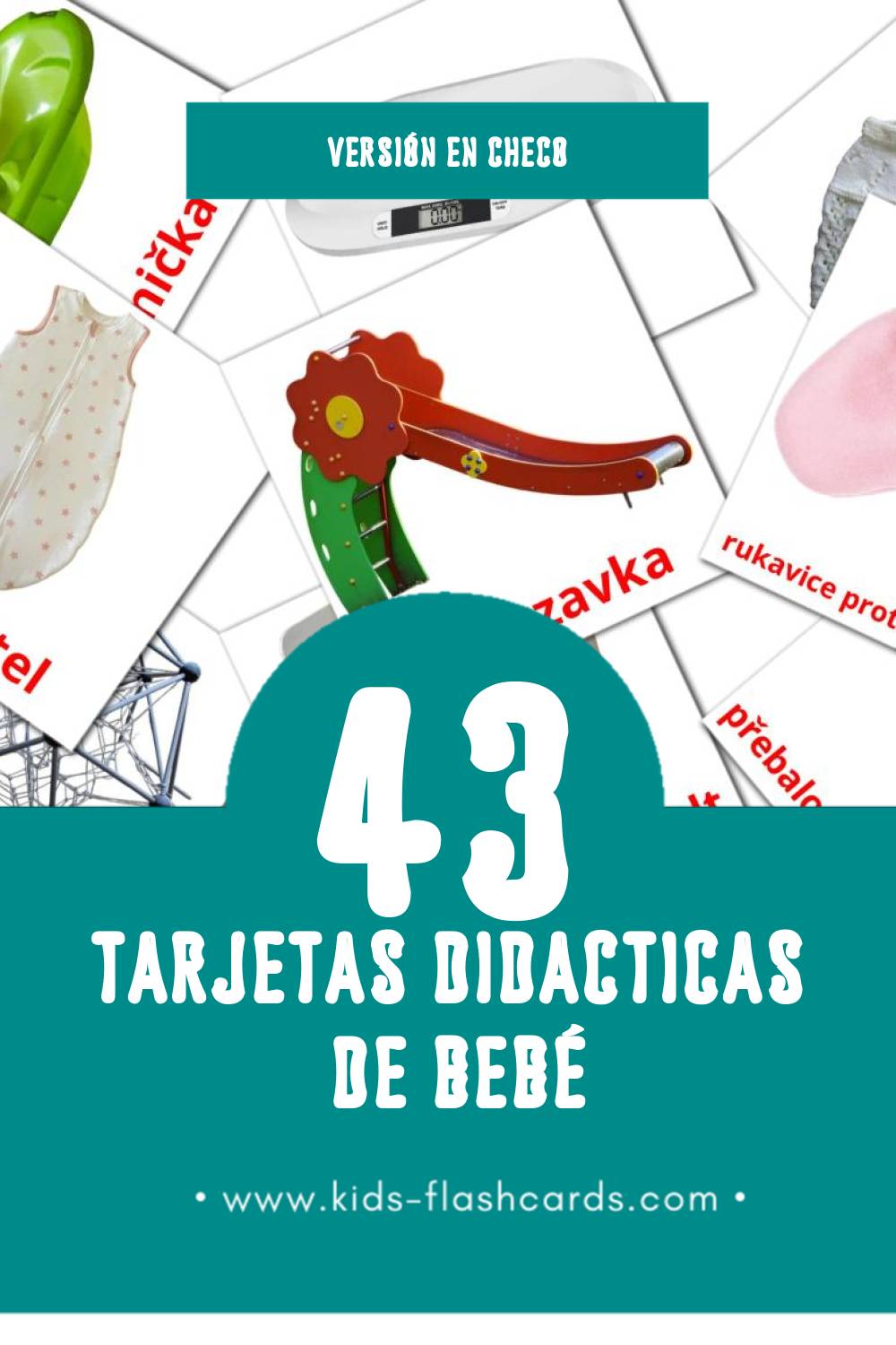 Tarjetas visuales de Dítě para niños pequeños (43 tarjetas en Checo)