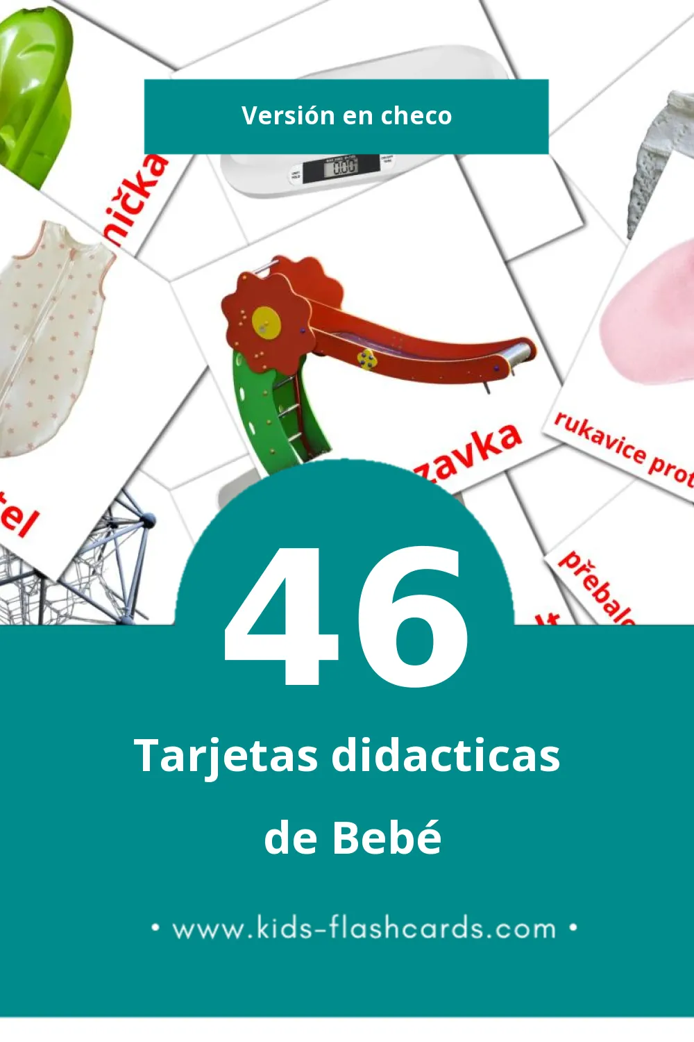 Tarjetas visuales de Dítě para niños pequeños (46 tarjetas en Checo)