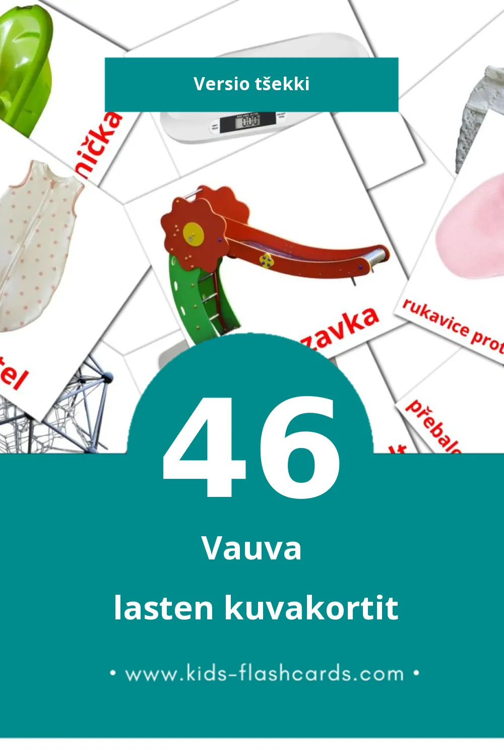 Dítě lasten kuvakortit pikkulapsille (46 korttia Tšekkiksi)