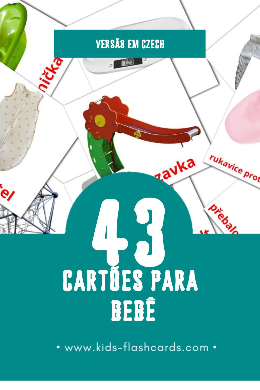 Flashcards de Dítě Visuais para Toddlers (43 cartões em Czech)