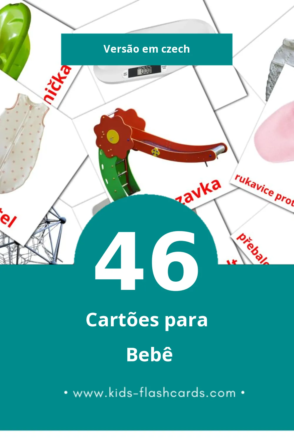 Flashcards de Dítě Visuais para Toddlers (46 cartões em Czech)