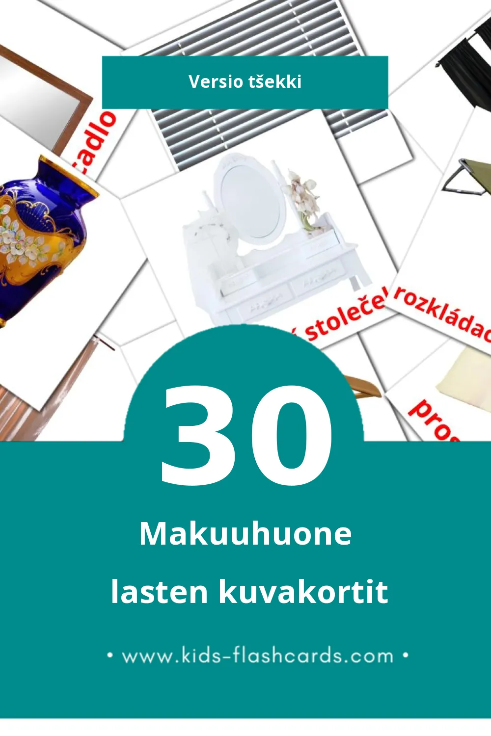 Ložnicel lasten kuvakortit pikkulapsille (30 korttia Tšekkiksi)