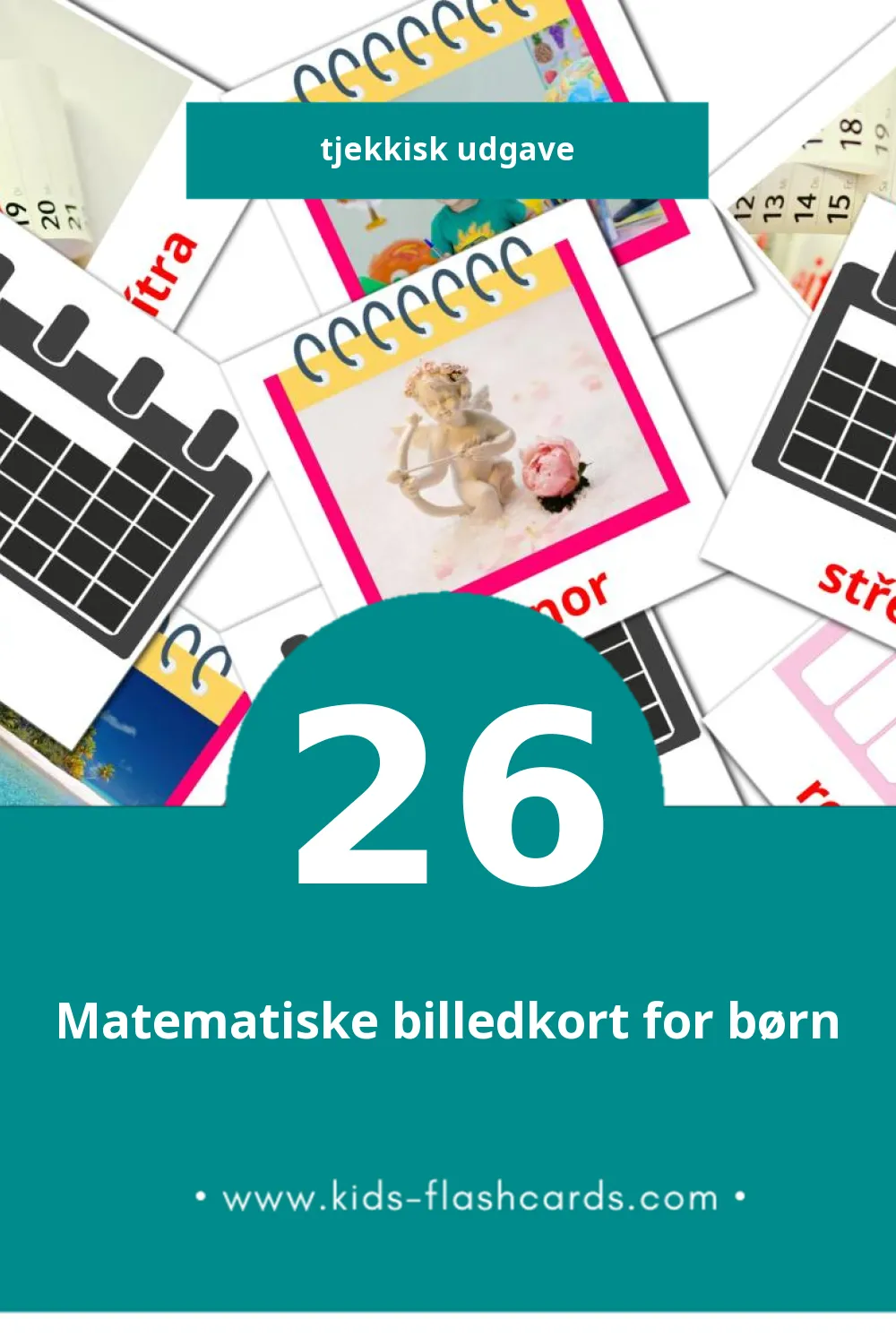 Visuelle billedkort for børn om Kalendář til småbørn (26 kort på Tjekkisk)