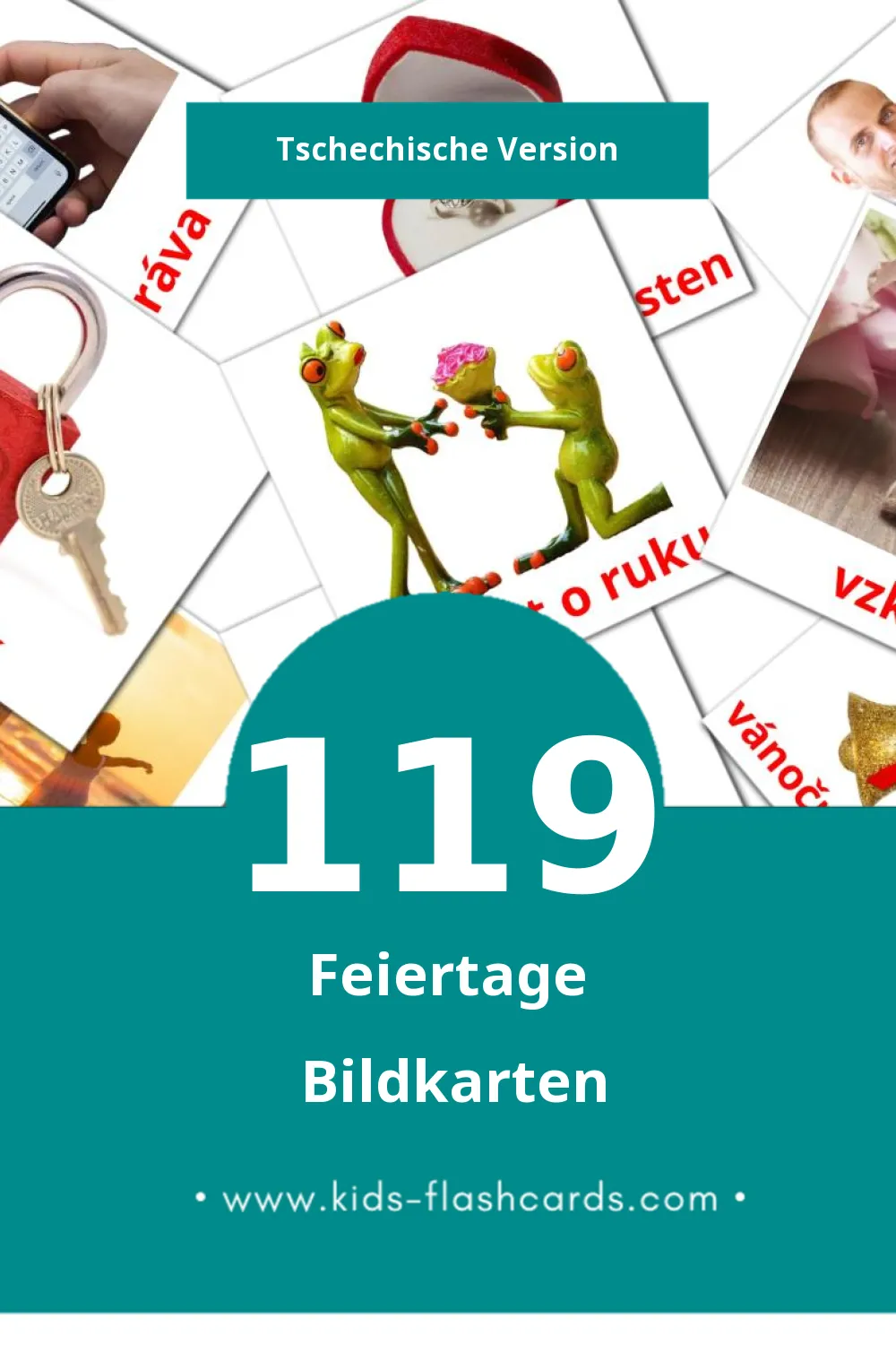 Visual Svátky Flashcards für Kleinkinder (119 Karten in Tschechisch)