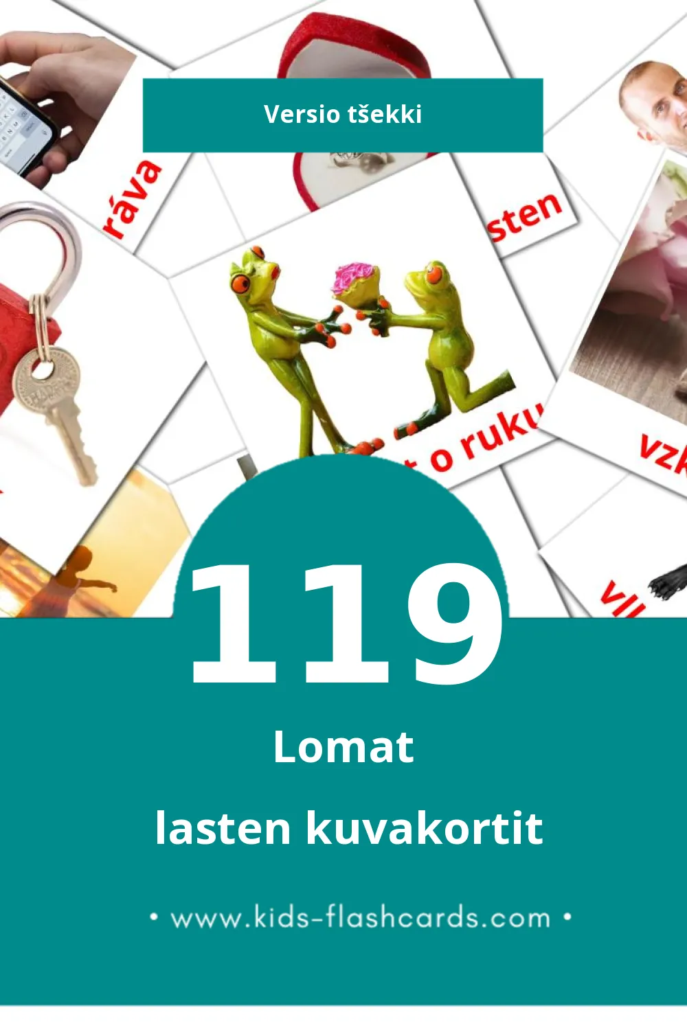 Svátky lasten kuvakortit pikkulapsille (119 korttia Tšekkiksi)