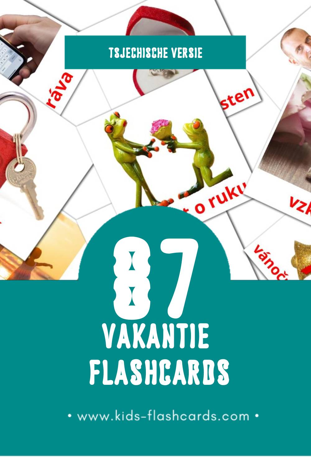 Visuele Svátky Flashcards voor Kleuters (87 kaarten in het Tsjechisch)