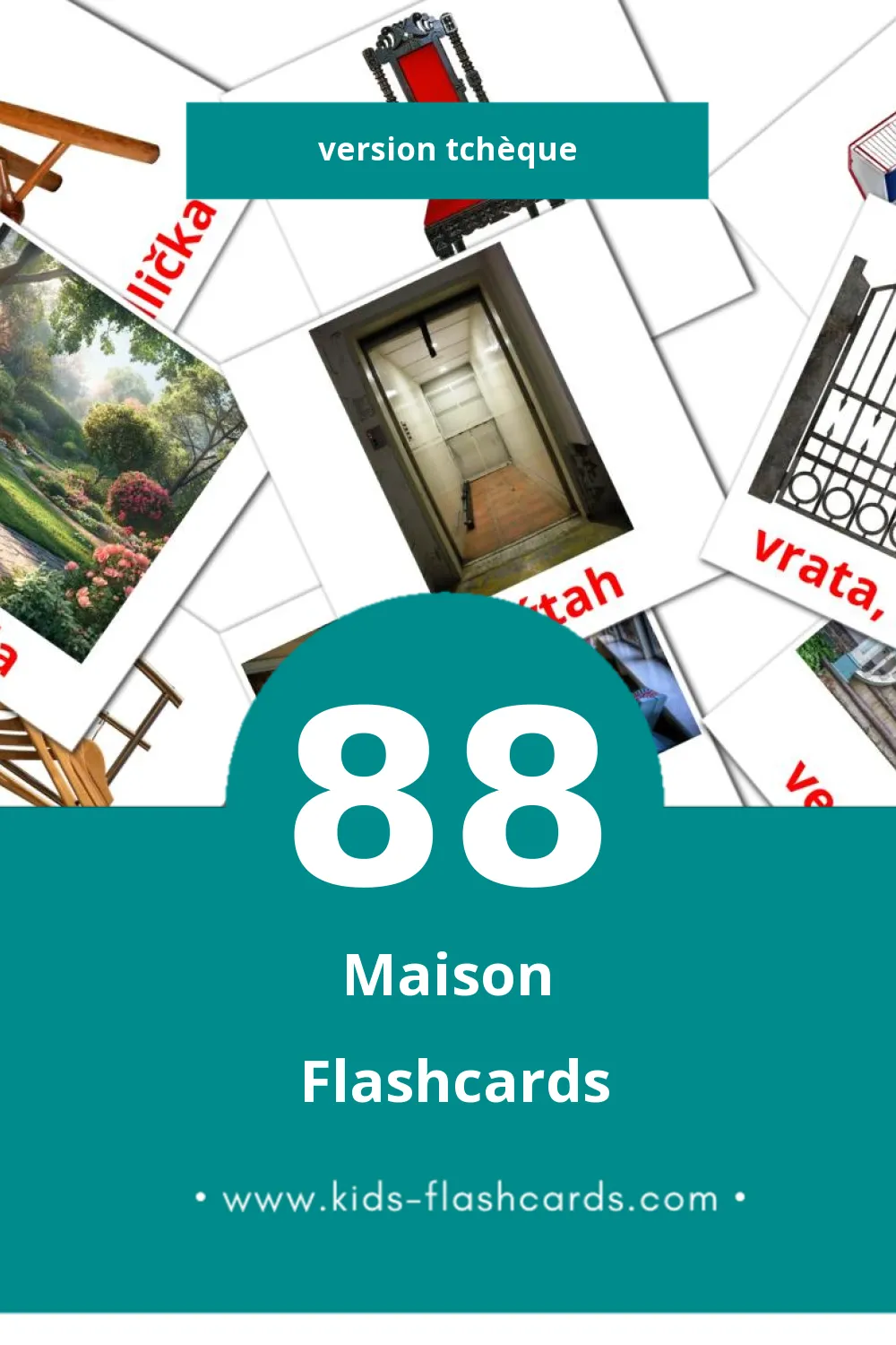 Flashcards Visual Domácnost pour les tout-petits (88 cartes en Tchèque)