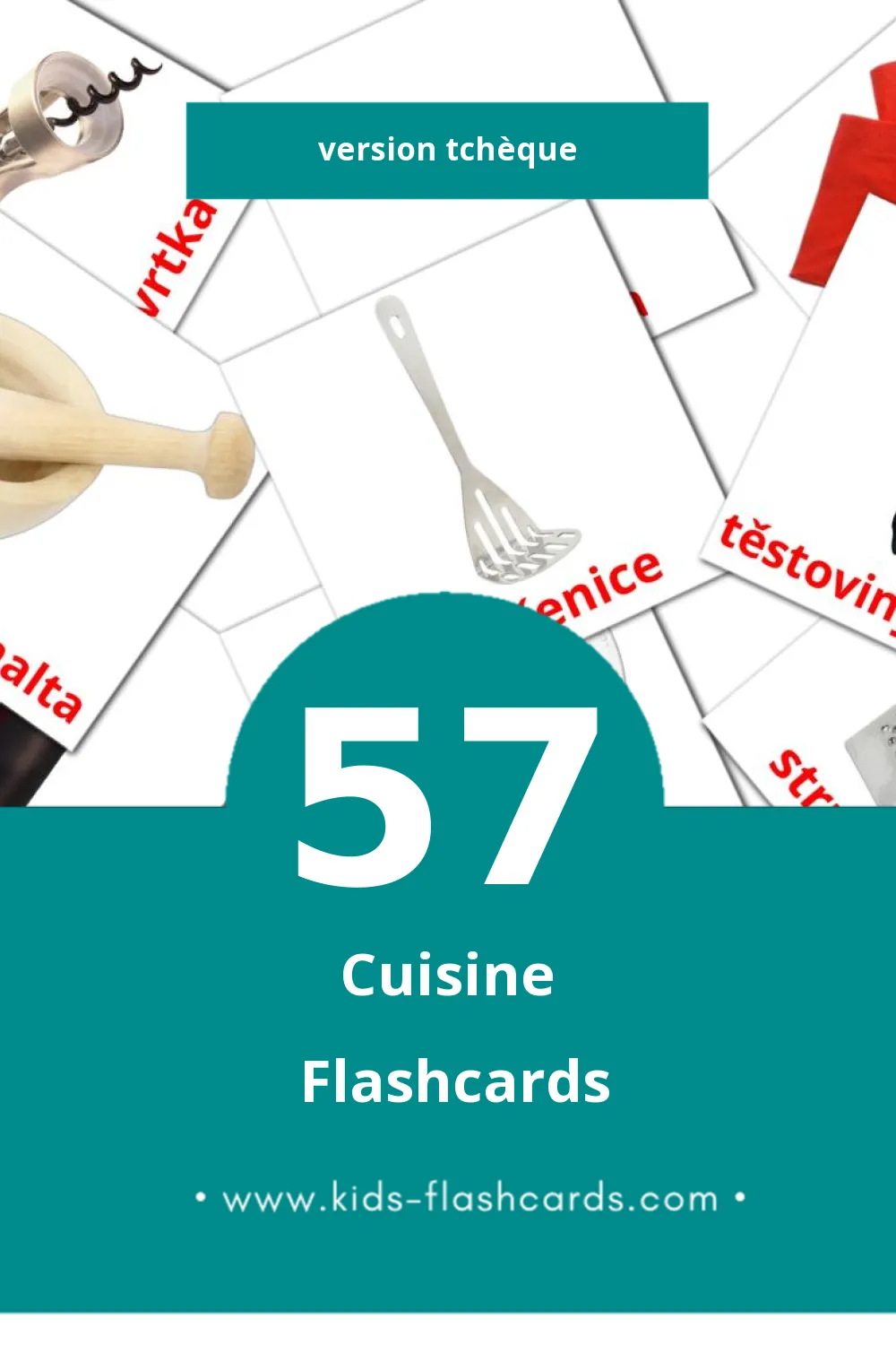 Flashcards Visual Kuchyně pour les tout-petits (57 cartes en Tchèque)