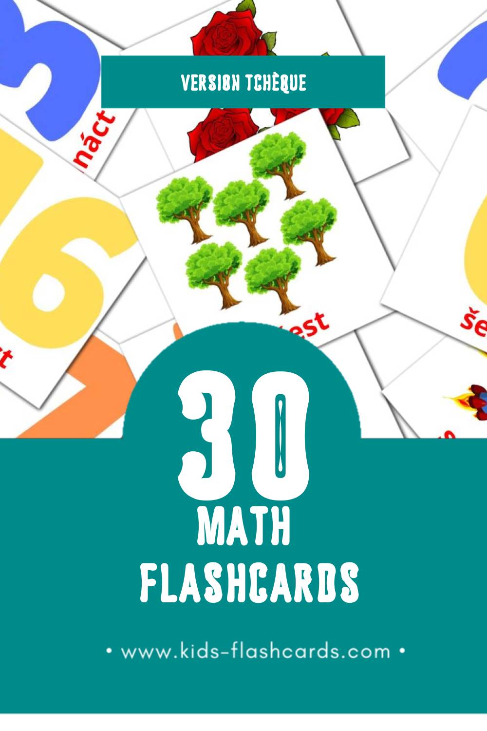 Flashcards Visual Matematika pour les tout-petits (30 cartes en Tchèque)