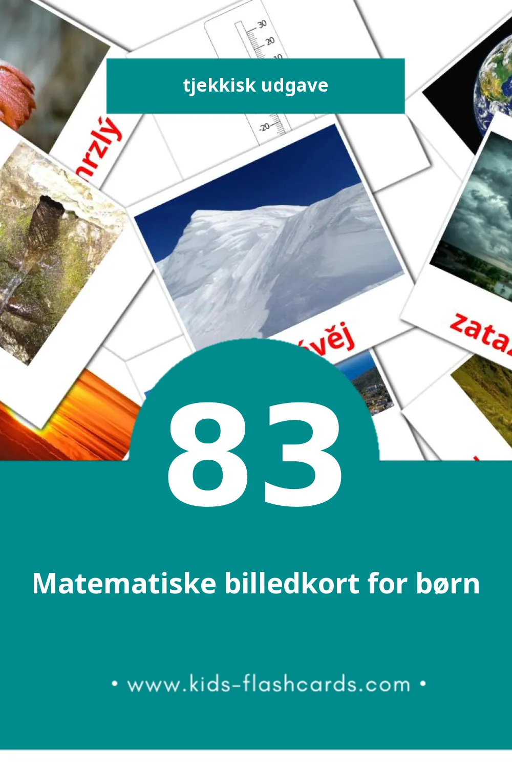 Visuelle billedkort for børn om Příroda til småbørn (83 kort på Tjekkisk)
