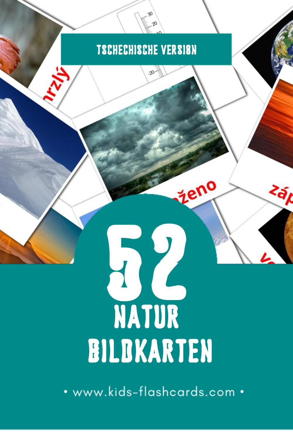 Visual Příroda Flashcards für Kleinkinder (52 Karten in Tschechisch)