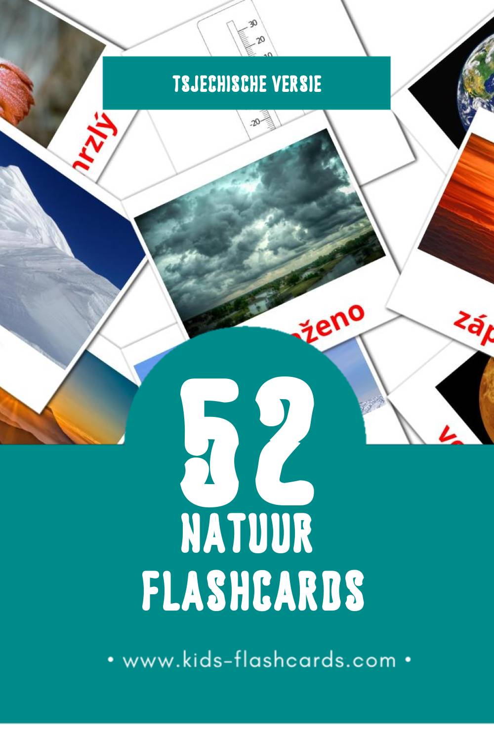Visuele Příroda Flashcards voor Kleuters (52 kaarten in het Tsjechisch)