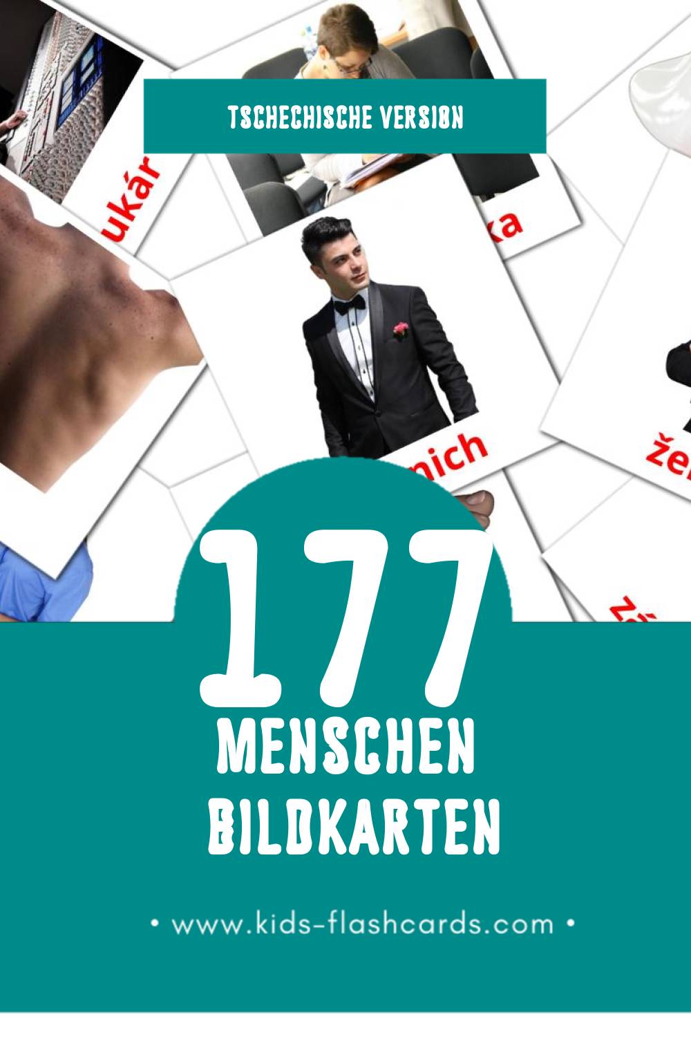 Visual Lidé Flashcards für Kleinkinder (177 Karten in Tschechisch)