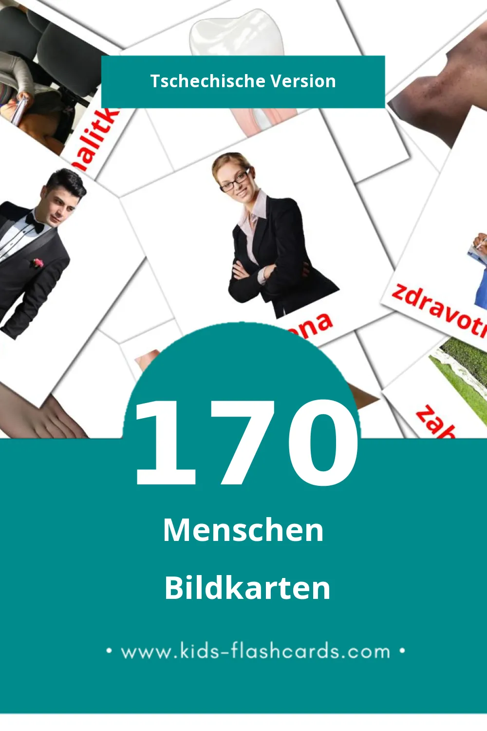 Visual Lidé Flashcards für Kleinkinder (170 Karten in Tschechisch)