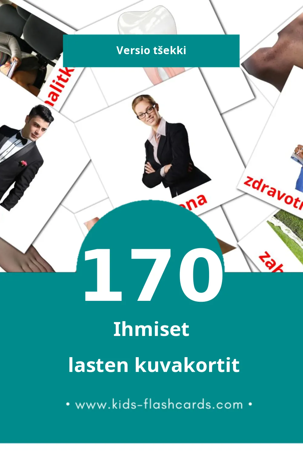 Lidé lasten kuvakortit pikkulapsille (170 korttia Tšekkiksi)
