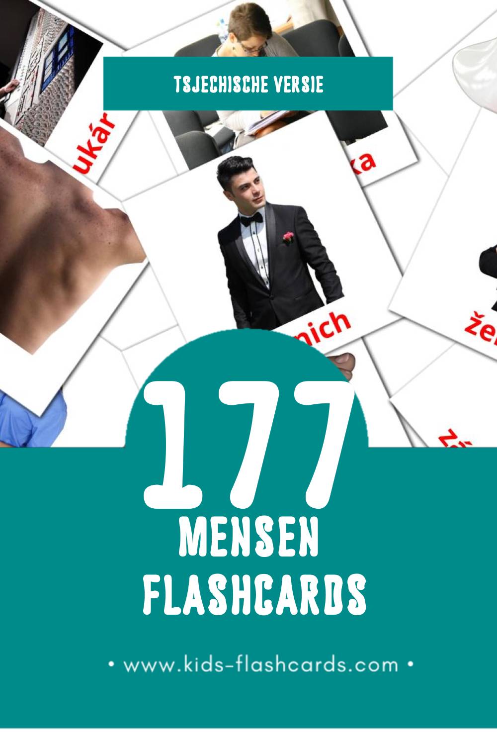 Visuele Lidé Flashcards voor Kleuters (177 kaarten in het Tsjechisch)